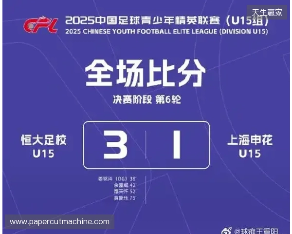 中韩青少年对抗赛：恒大足校追3球4-4仁川联，点球大战5-6惜败